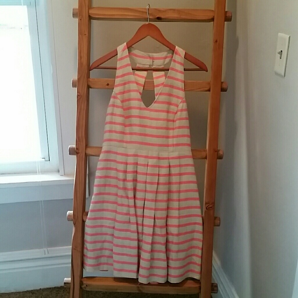 Banana Republic Pink and White Striped Mini Dress